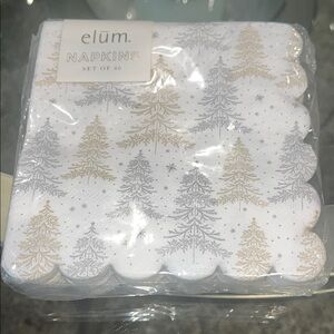 Marshalls Gold and Silver Tree Design Napkins - Set of 40